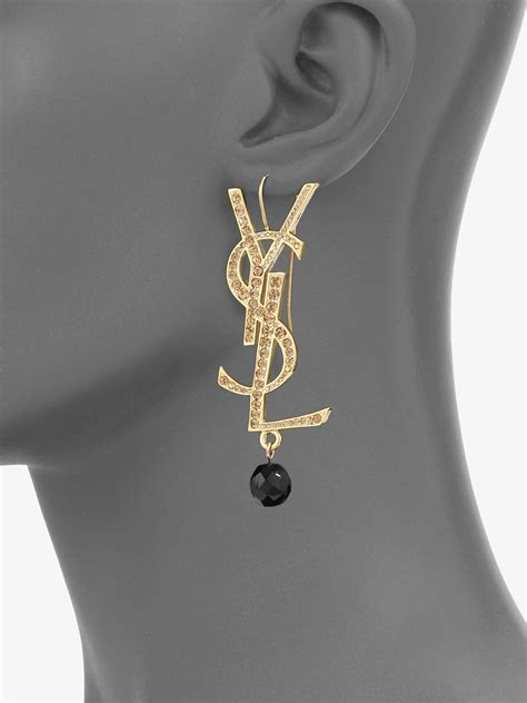 ysl earrings black and gold|YSL earrings harvey nichols.